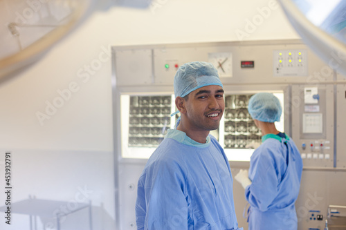 Surgeon standing in operating room