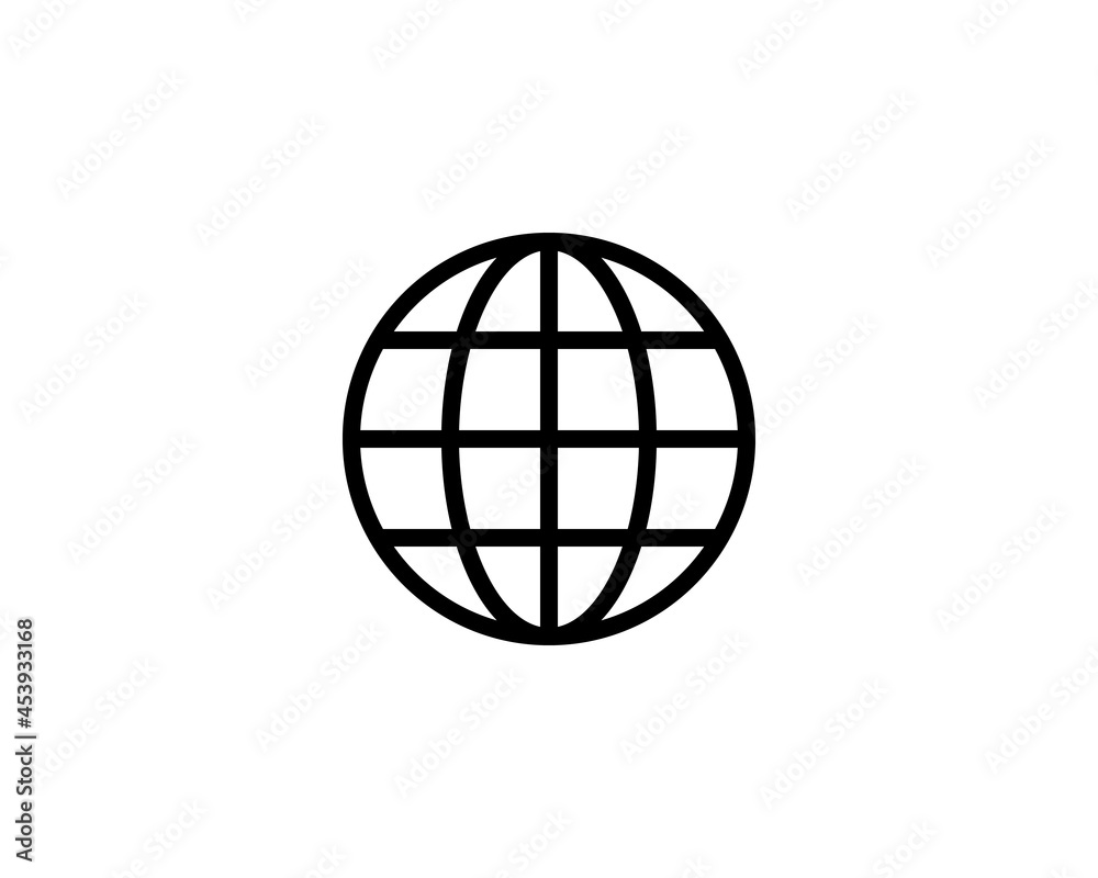 Globe Icon in trendy flat style isolated on grey background. World symbol for your web site design, logo, app, UI. Vector illustration, EPS10 Globe Icon in trendy flat style isolated on grey background. World symbol for your web site design, logo, app, UI. Vector illustration, EPS10