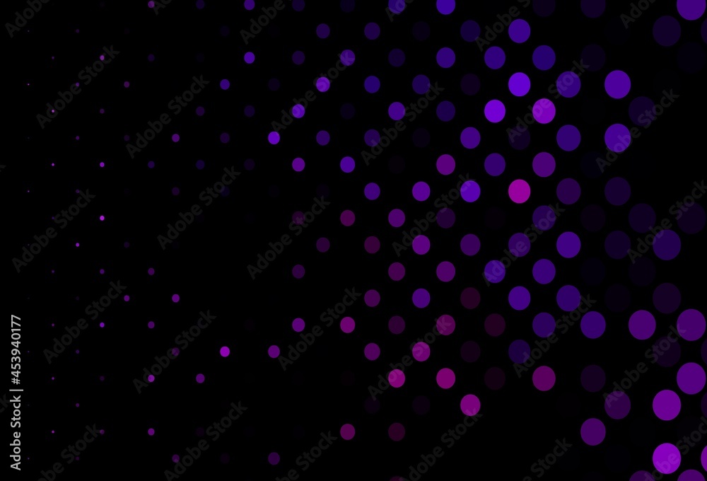 Dark Purple vector layout with circle shapes.
