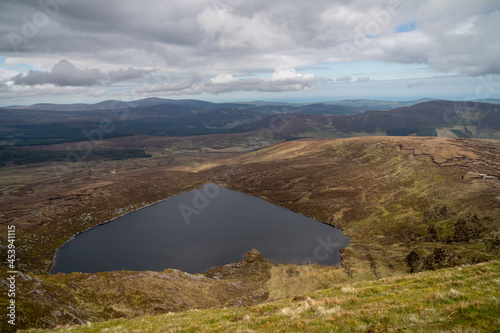 Heart shaped Lake Ouler Tonelagee Mountain, Wicklow County, Ireland. photo