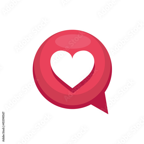 heart inside bubble
