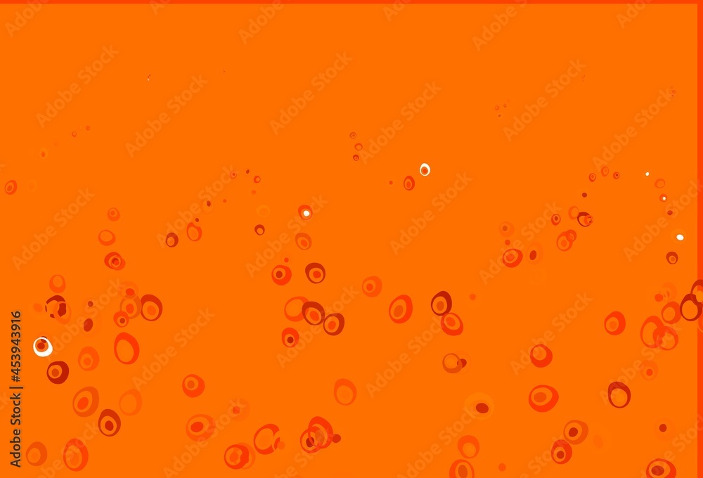 Light Orange vector pattern with spheres.
