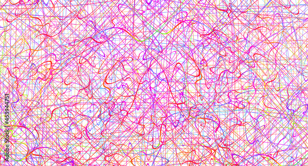Colorful chaotic lines background. Hand drawn lines. Tangled chaotic pattern. Vector illustration. Colorful chaotic lines background. Hand drawn lines. Tangled chaotic pattern. Vector illustration.