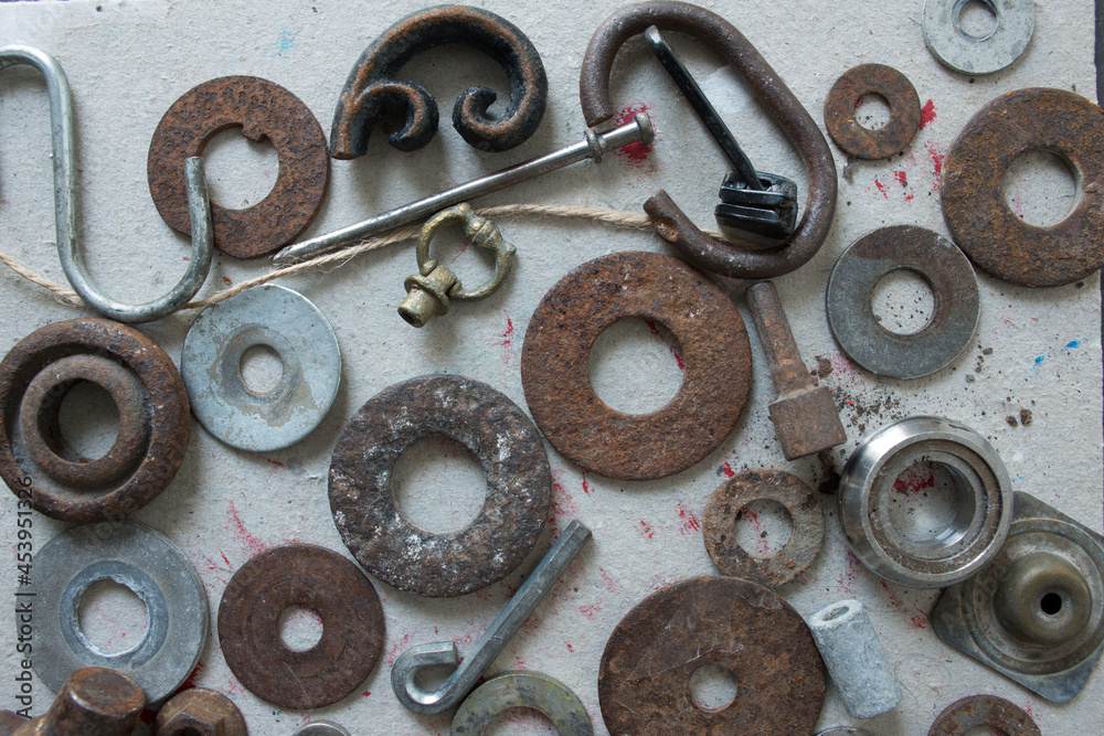 background with metal objects background with metal objects