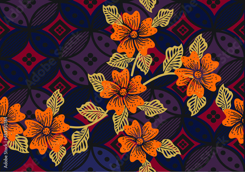 Indonesian batik motifs with very distinctive patterns. exclusive backgrounds. Vector Eps 10 photo