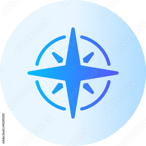 wind rose gradient icon