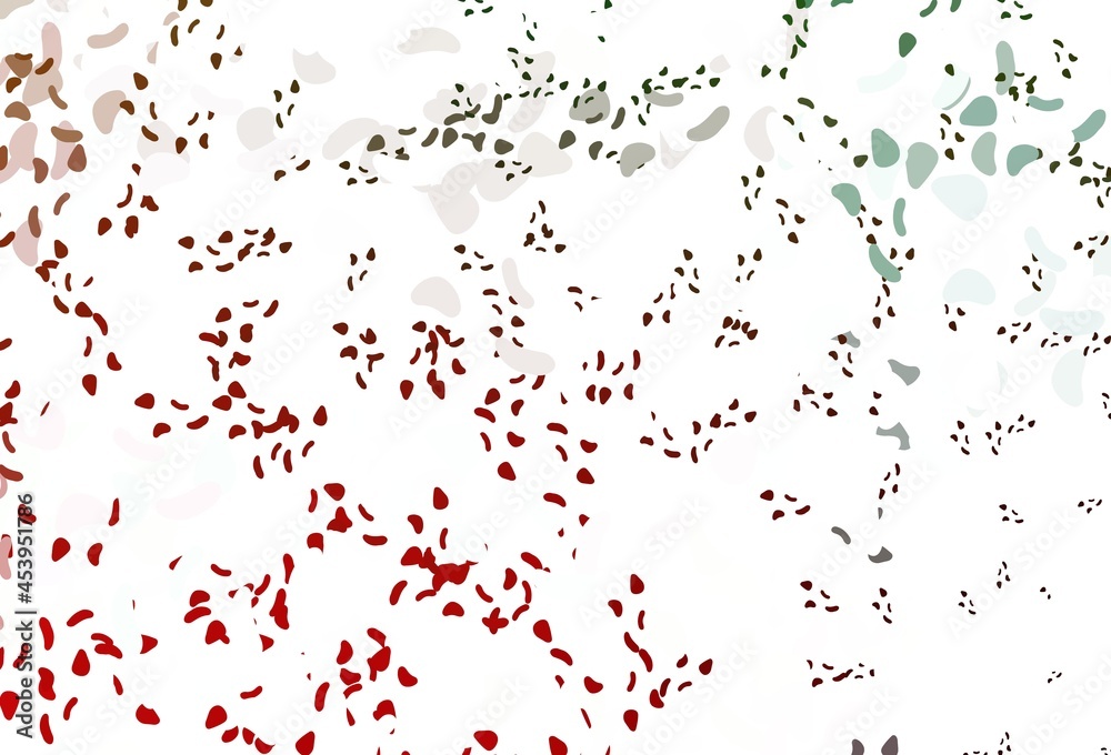 Light Green, Red vector template with memphis shapes.
