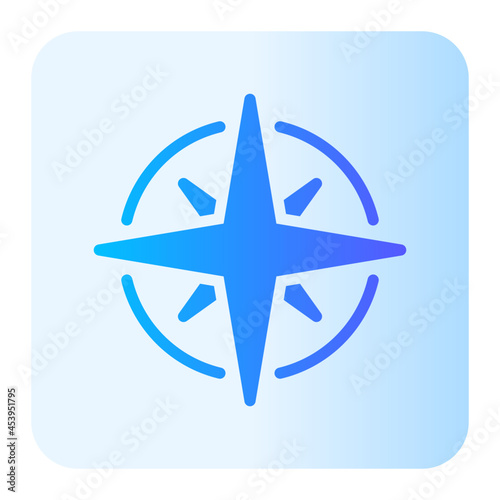 wind rose gradient icon