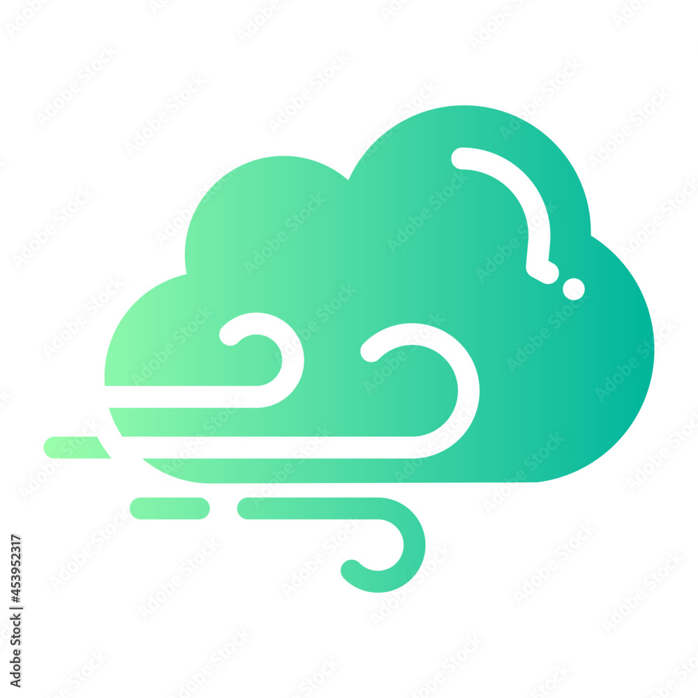 wind cloud gradient icon wind cloud gradient icon