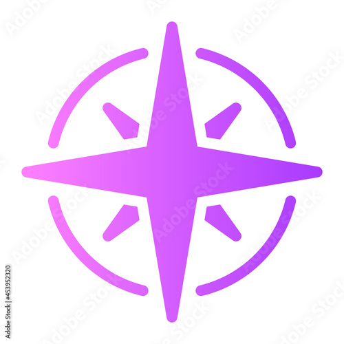 wind rose gradient icon