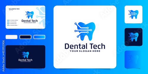 dental technology logo design inspiration and business card