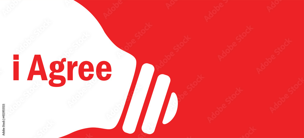 Fototapeta premium i Agree in lamp background illustration