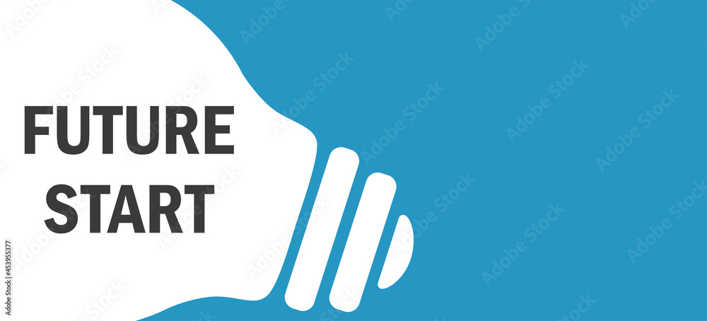 Fototapeta premium Future Start in lamp background illustration