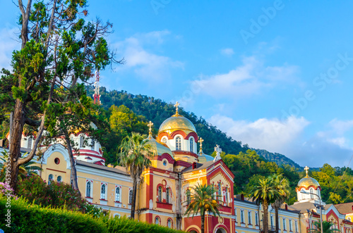 New Athos,Abkhazia. Monastery of St. Simon the Canaanite. The man's monastery. orthodox monastery
