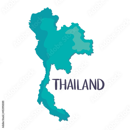 Thailand blue map