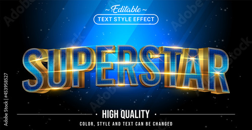 Editable text style effect - Superstar text style theme. photo