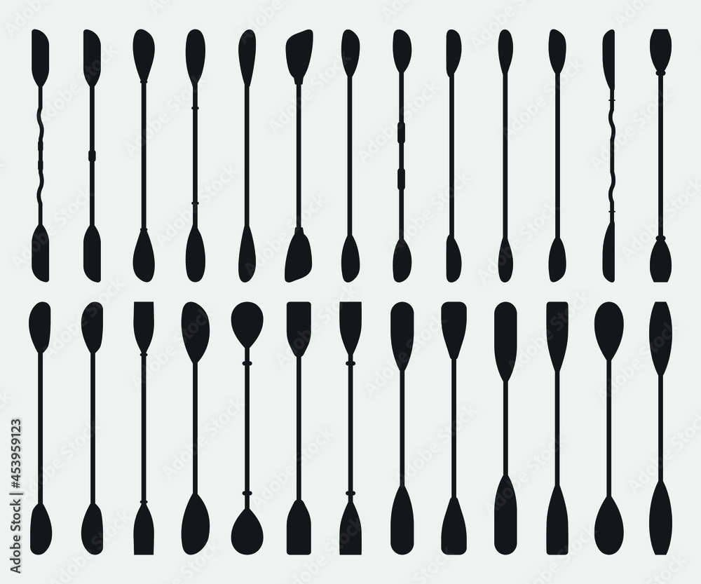Kayak paddle Printable Vector Illustration. Stock Vector | Adobe Stock