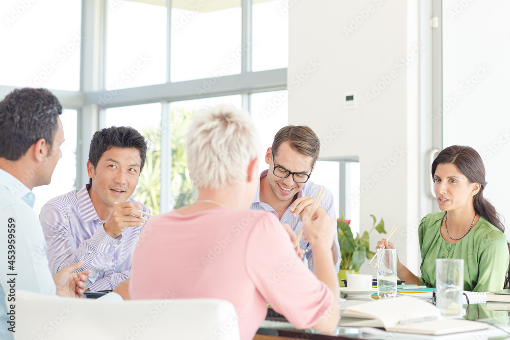 Business people talking in meeting Business people talking in meeting