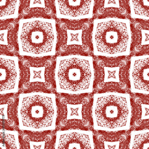 Exotic seamless pattern. Wine red symmetrical