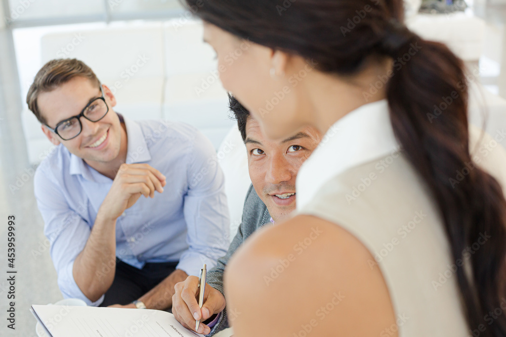 Fototapeta premium Business people talking in meeting