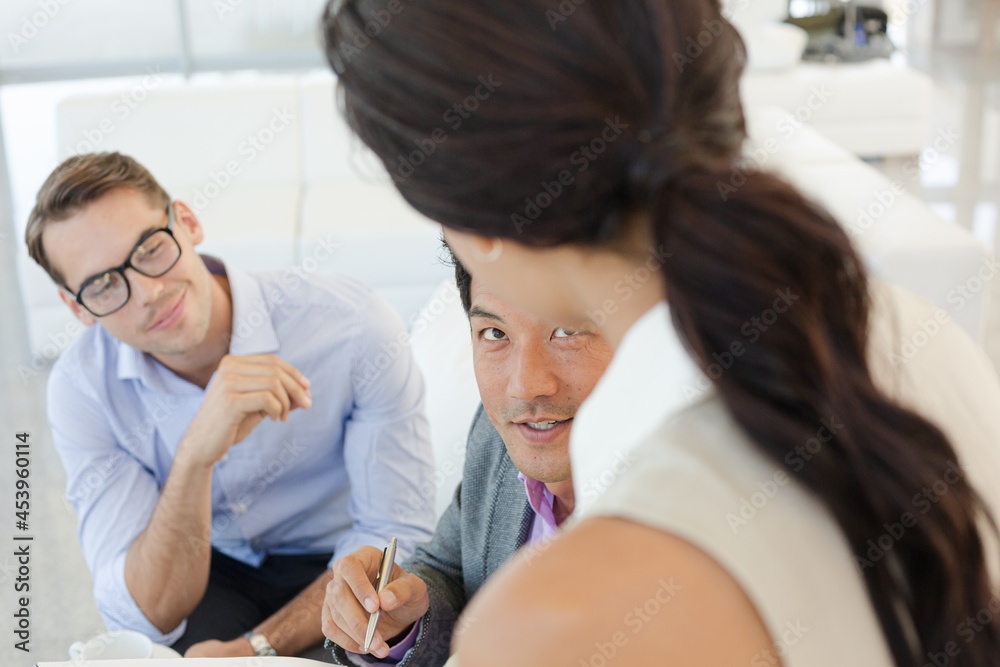Business people talking in meeting Business people talking in meeting