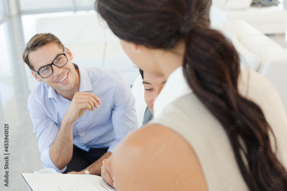 Fototapeta premium Business people talking in meeting