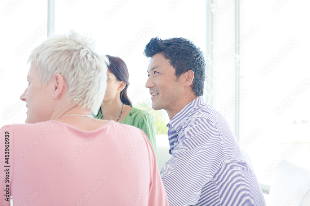 Fototapeta premium Business people talking in office
