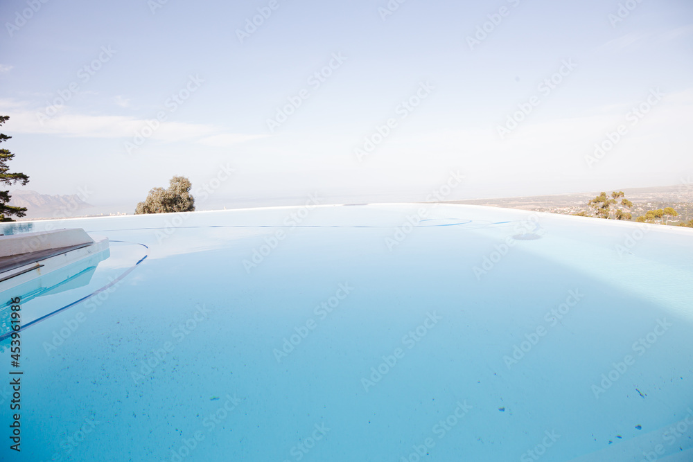 Infinity pool overlooking hillside