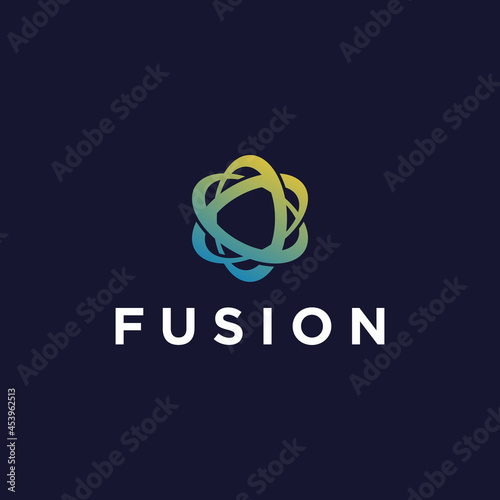 creative fusion logo design vector photo