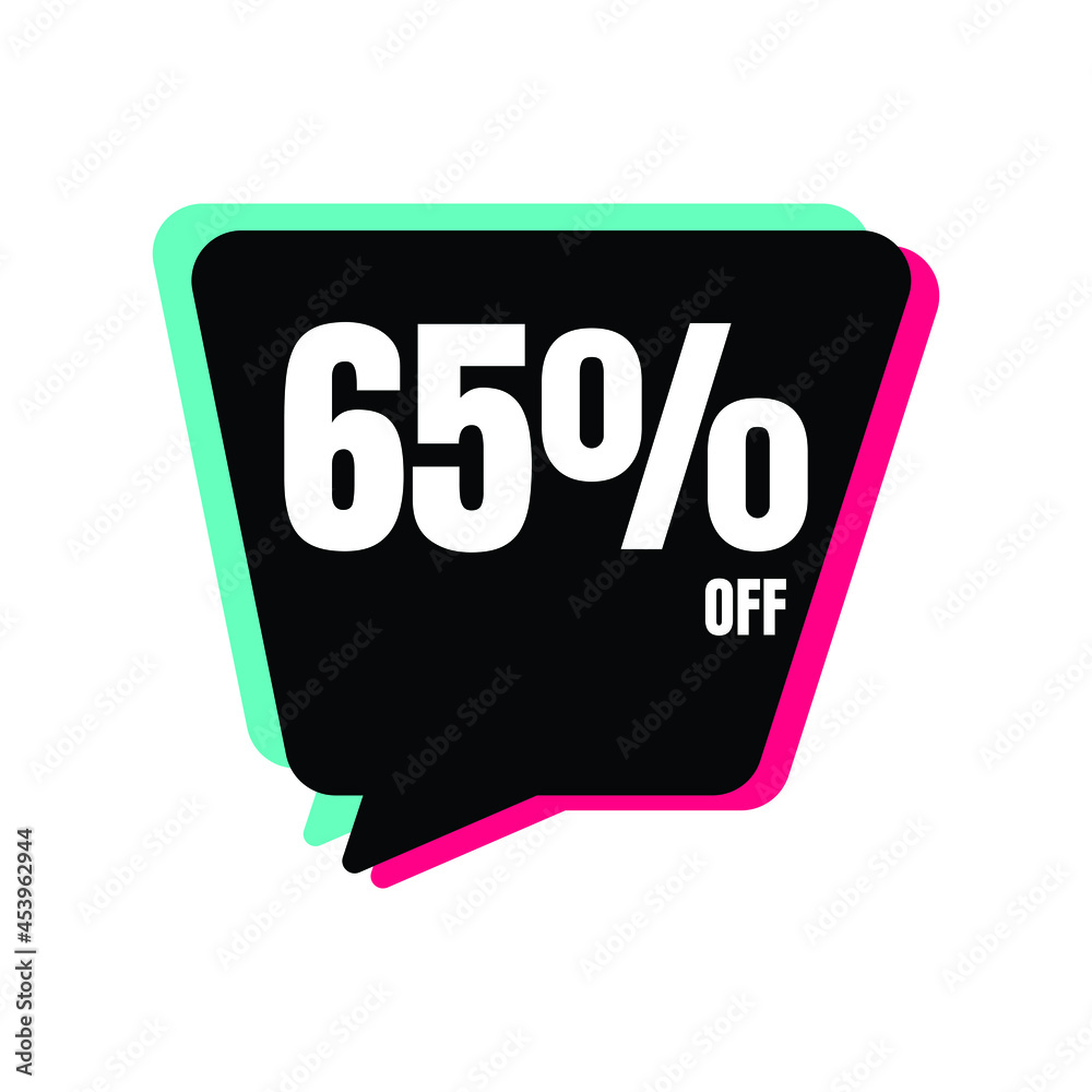 65 Percent Off, Discount Sign Banner or Poster. Special offer price signs 65 Percent Off, Discount Sign Banner or Poster. Special offer price signs