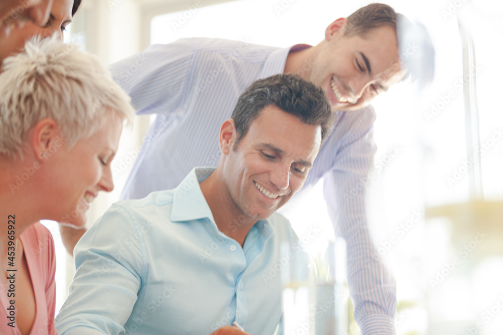 Fototapeta premium Business people talking in office