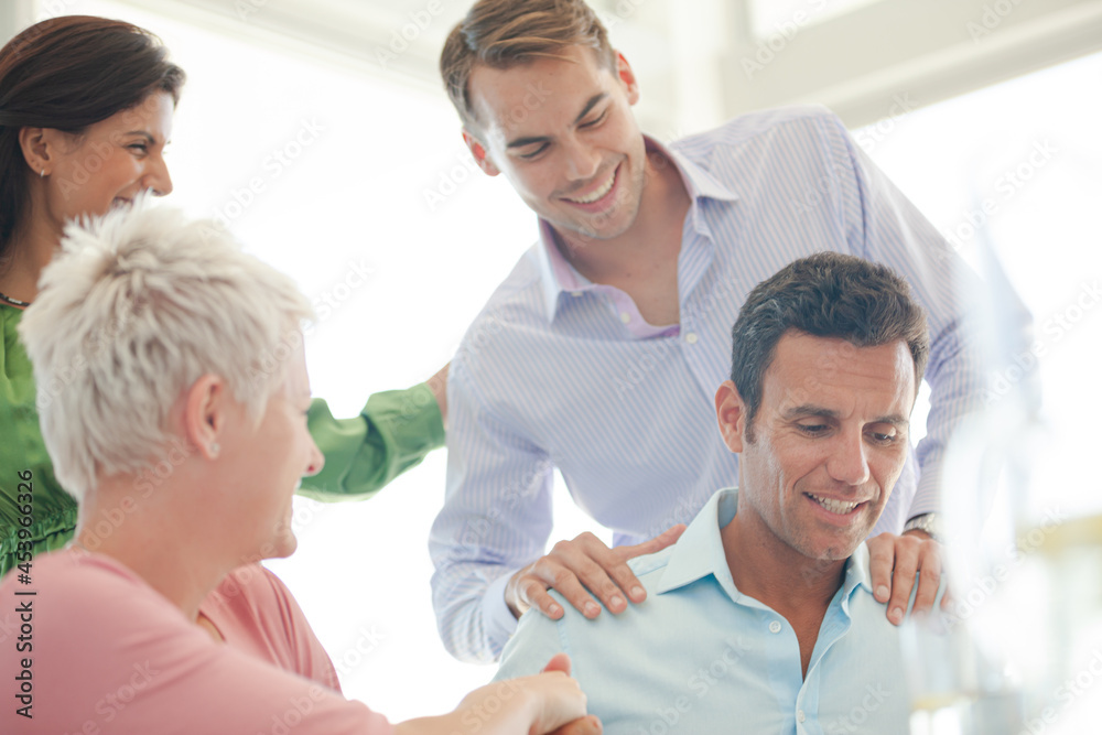 Fototapeta premium Business people talking in office