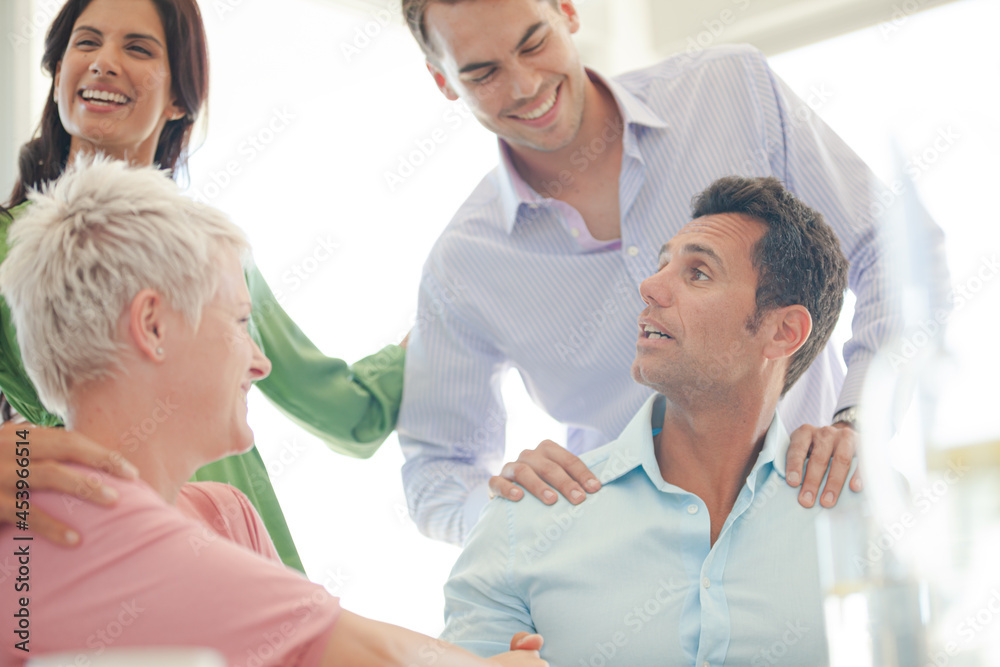 Fototapeta premium Business people talking in office