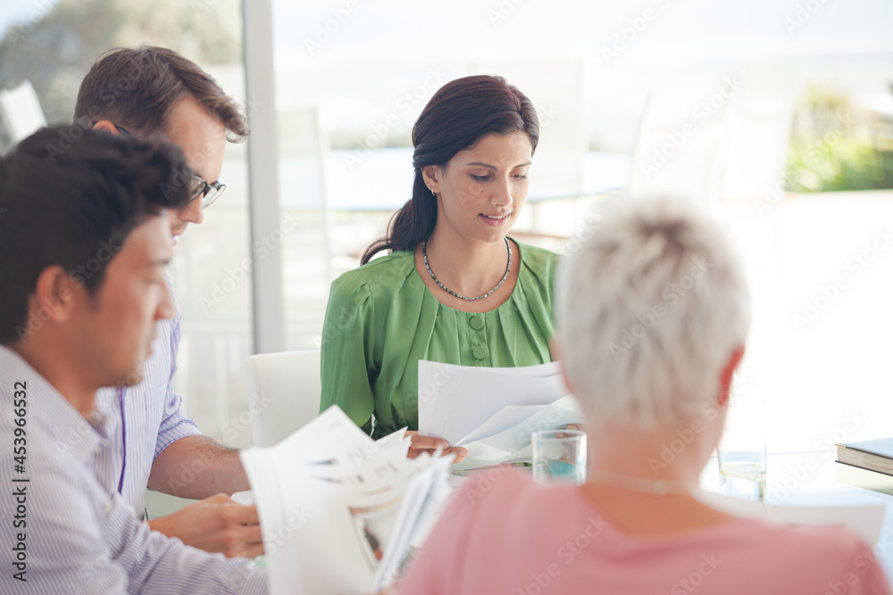 Business people talking in meeting