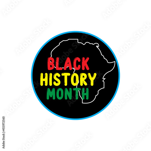 black history day icon vector, african flag template, background poster