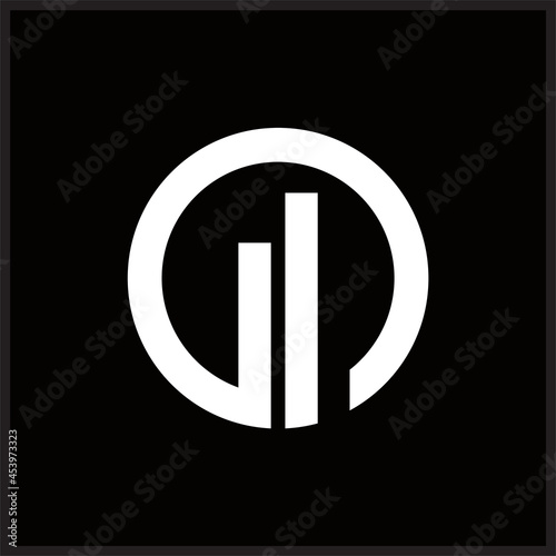 creative simple logo design letter GP