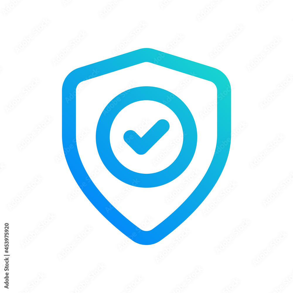 Shield protection with check mark icon vector illustration. Shield protection with check mark icon vector illustration.