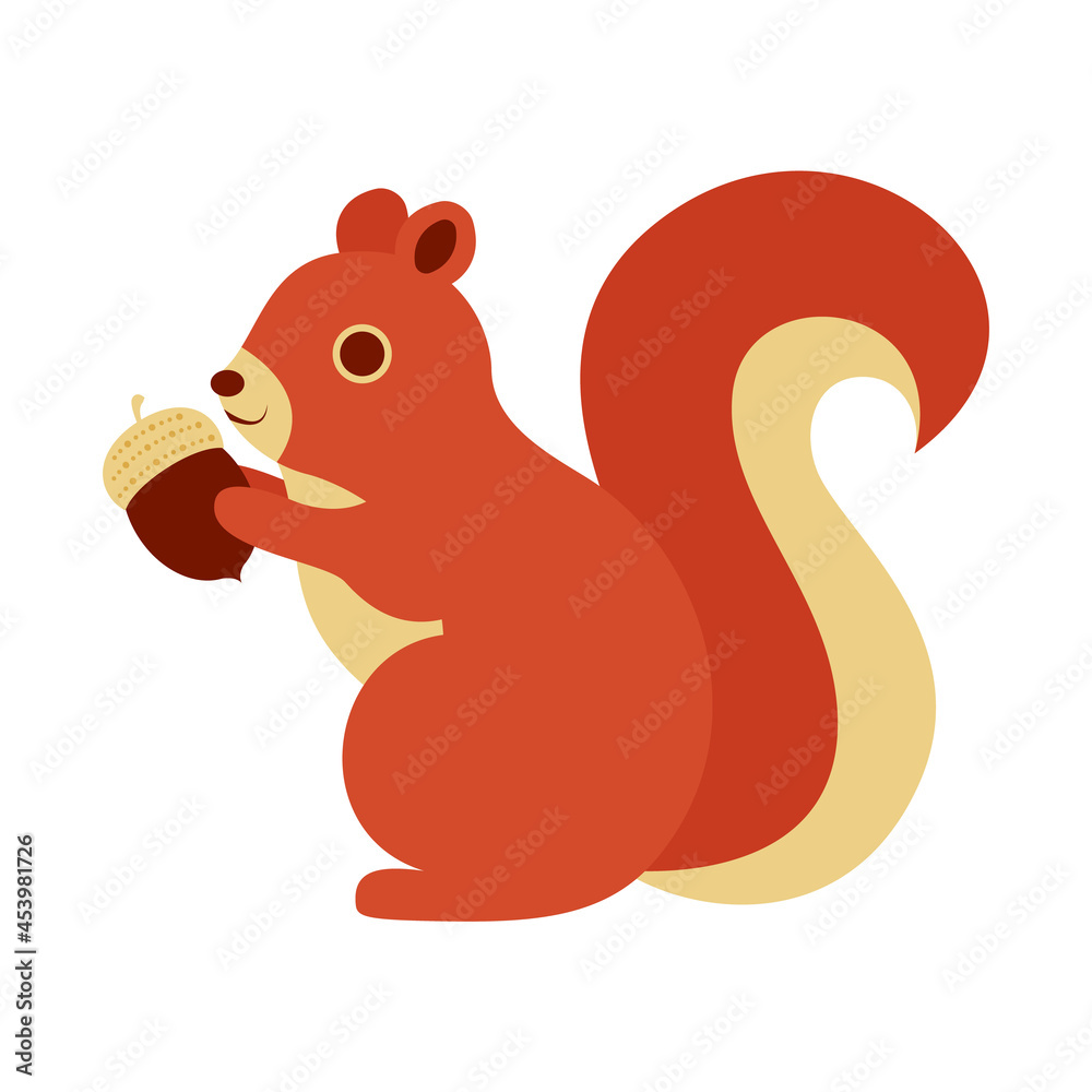 vector illustration of a squirrel with a nut for banners, cards, flyers, social media wallpapers, etc. vector illustration of a squirrel with a nut for banners, cards, flyers, social media wallpapers, etc.