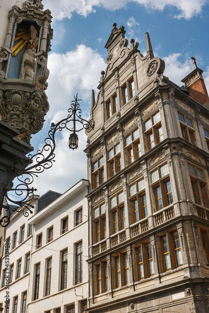 Neo-Renaissance building on Grote Markt street, Antwerp, Belgium
