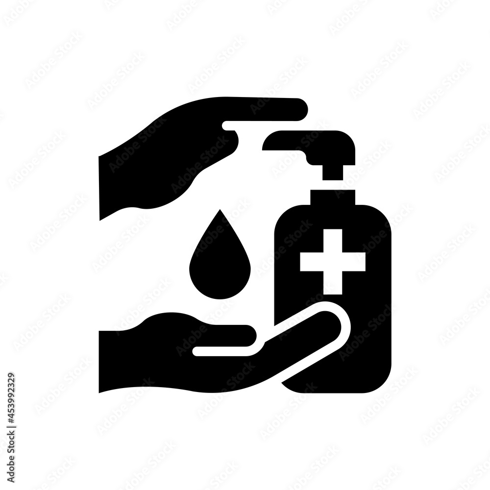 Hand sanitizer vector solid icon style illustration. EPS 10 file Hand sanitizer vector solid icon style illustration. EPS 10 file