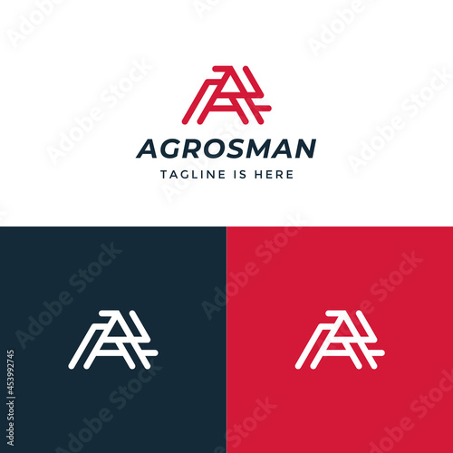 Logo letter A abstract modern design. simple and unique line initial a.
