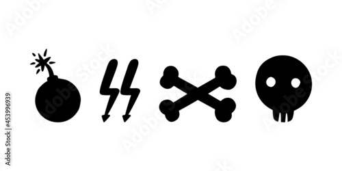 Censored swearing symbols. Hand drawn swear signs to express dissatisfaction and bad mood. Vector illustration isolated in white background