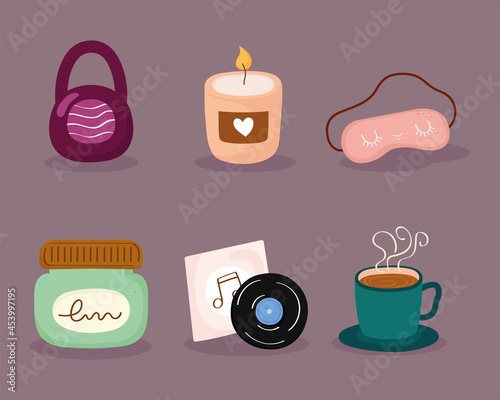 Self care icon set