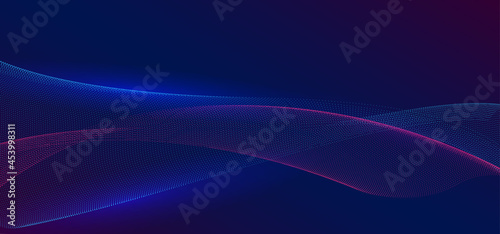 Abstract blue wave HD background with blue and pink lightning good for wallpaper, banner, poster, cover, and other