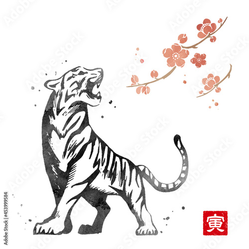 2022年　寅年　年賀状　素材
