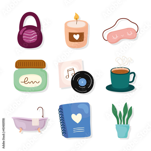 Self care icon collection