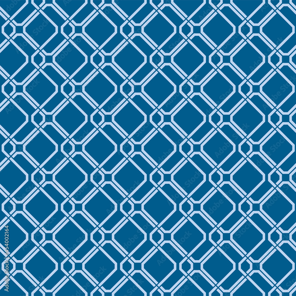 Japanese Zigzag Square Diamond Vector Seamless Pattern