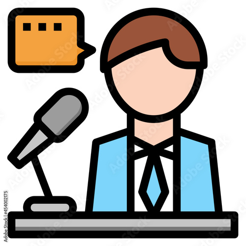 orator line icon