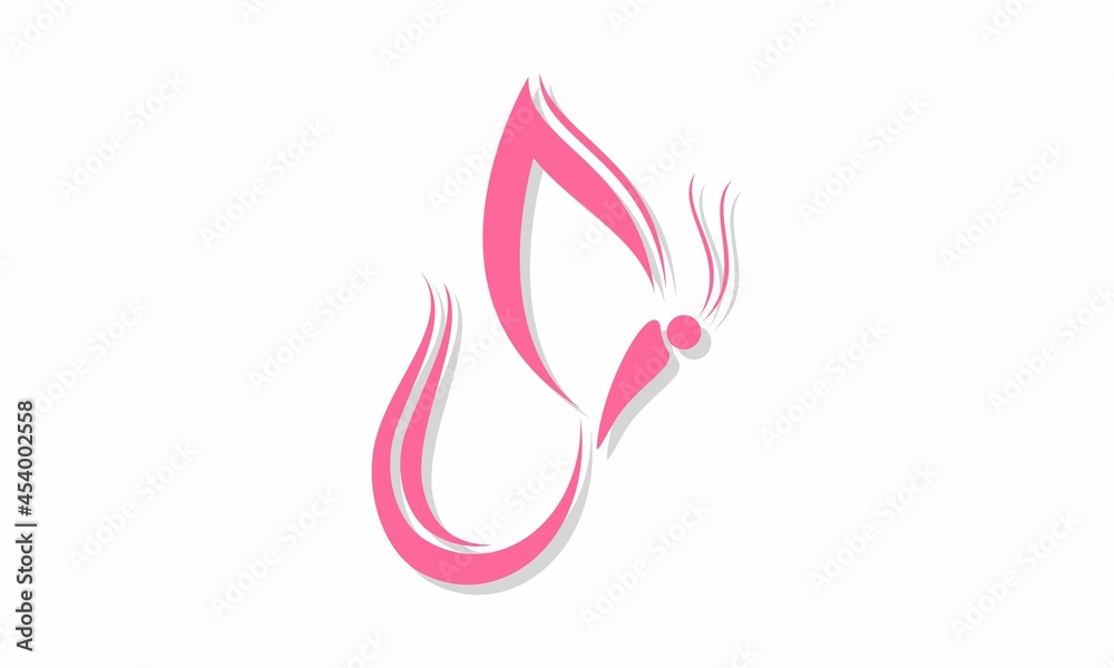 Fototapeta premium Elegant butterfly logo design