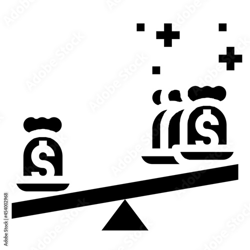 leverage glyph icon